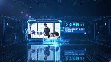 蓝色科技企业宣传图文模板AE模板视频的预览图